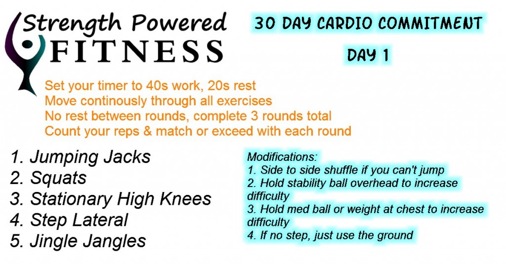 30-Day Cardio Commitment Day 1