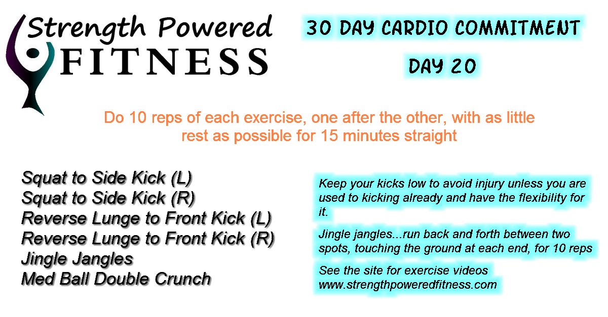 30 Day cardio commitment day 20