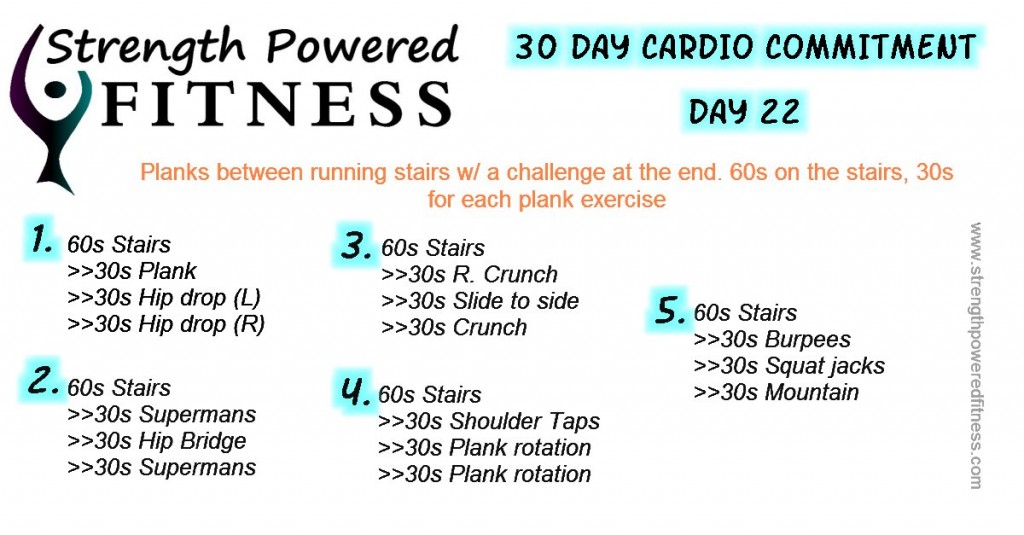 30 day cardio commitment day 22