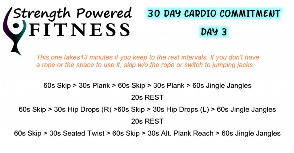 30 Day Cardio Commitment Day 3