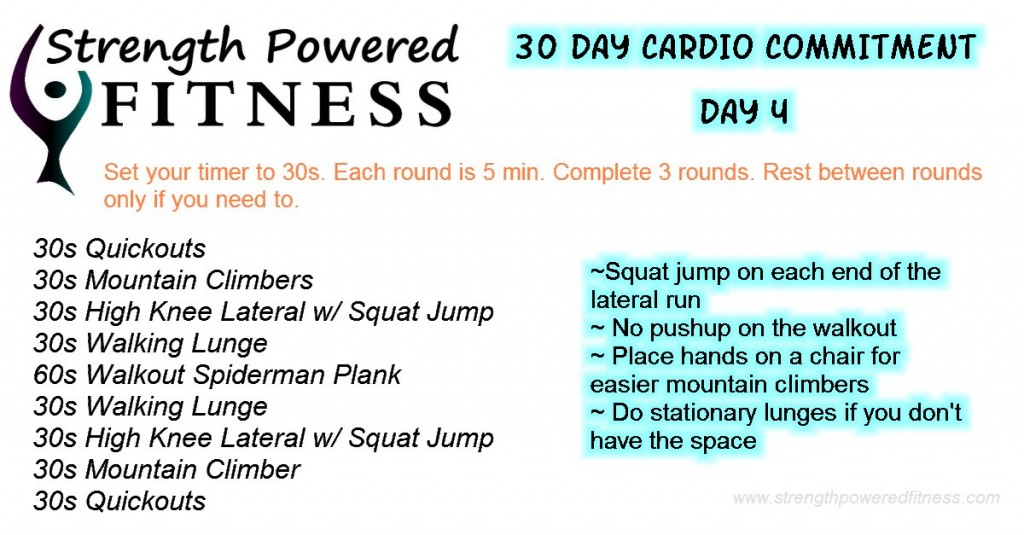 30 Day Cardio Commitment day 4