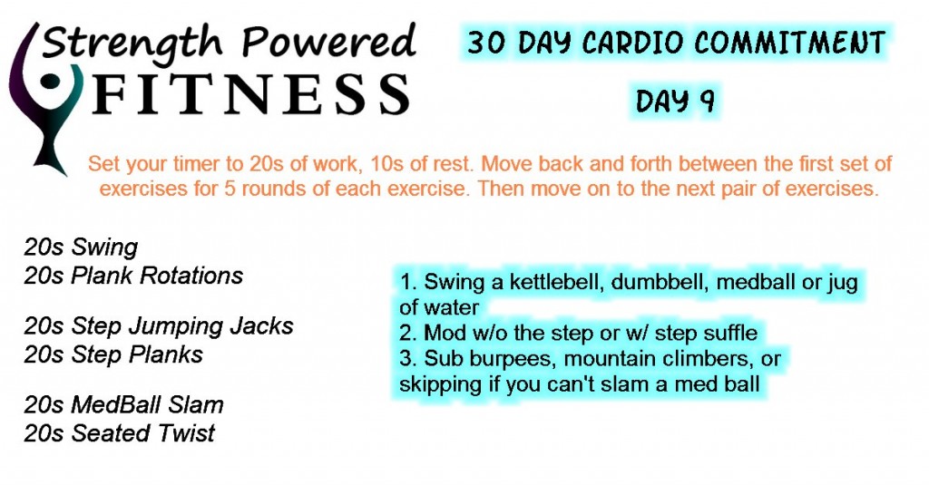 30 day cardio commitment day 9