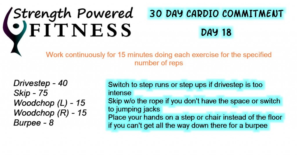 30 day cardio commitment day18