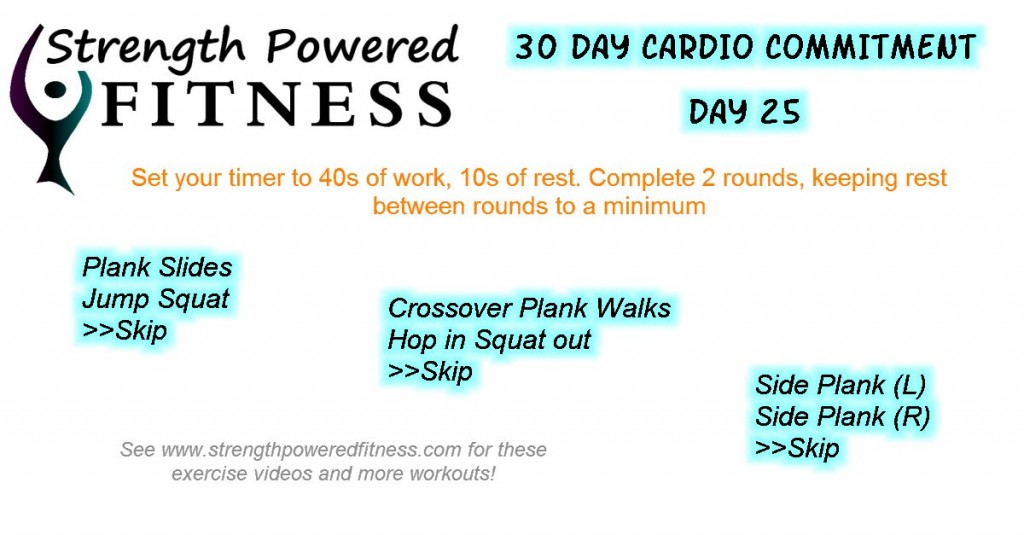 30 Day Cardio Commitment Day 25