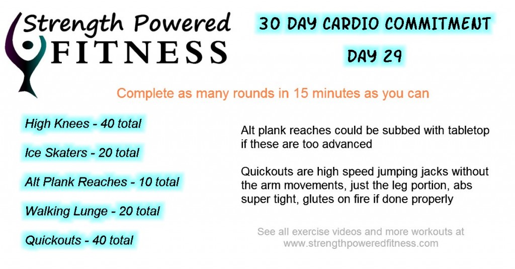 30 day cardio commitment day 29