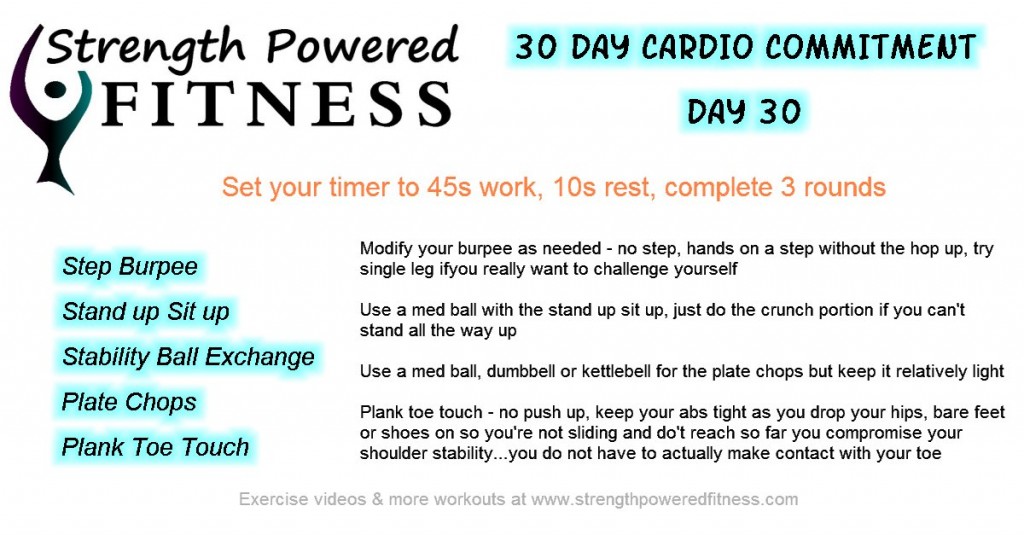 30 day cardio commitment day 30